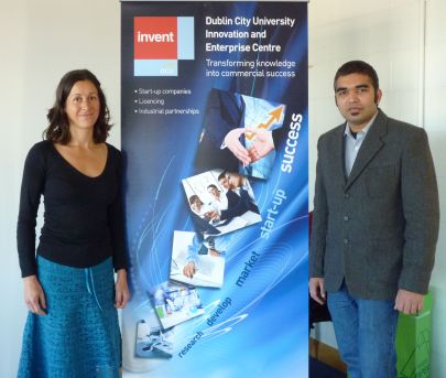 Dr. Shirley Coyle, CLARITY and Mayank Saraswat (CBAS) who presented a poster at the event